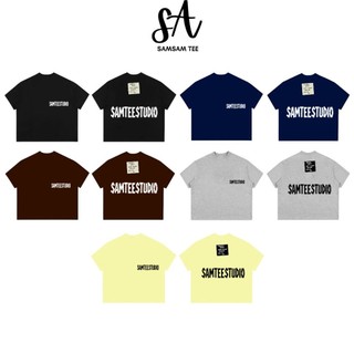 [MỚI] Áo Thun Tay Ngắn Boxy 250gsm Form Rộng Cổ Tròn "SAMPLE" Unisex Nam Nữ Phong Cách Basic Thoải Mái Mùa Hè