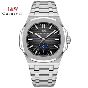 Đồng Hồ Nam Chính Hãng I&W Carnival 735G1-T3 Full Box Chống Nước Kính Sapphire (Máy Cơ Tự Động)