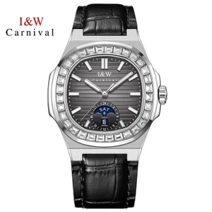 Đồng Hồ Nam Chính Hãng I&W Carnival 735G2-D4 Full Box Chống Nước Kính Sapphire (Máy Cơ Tự Động)