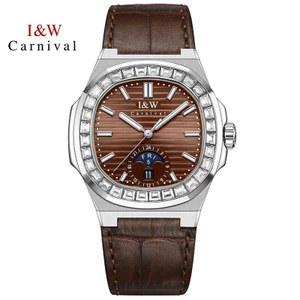 Đồng Hồ Nam Chính Hãng I&W Carnival 735G2-D7 Full Box Chống Nước Kính Sapphire (Máy Cơ Tự Động)