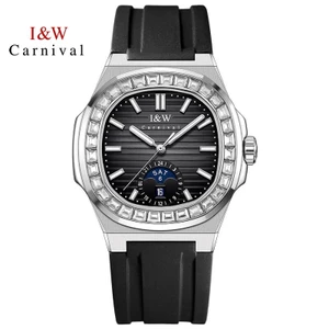 Đồng Hồ Nam Chính Hãng I&W Carnival 735G2-S3 Full Box Chống Nước Kính Sapphire (Máy Cơ Tự Động)