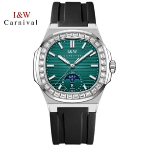 Đồng Hồ Nam Chính Hãng I&W Carnival 735G2-S5 Full Box Chống Nước Kính Sapphire (Máy Cơ)