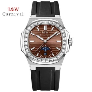 Đồng Hồ Nam Chính Hãng I&W Carnival 735G2-S7 Full Box Chống Nước Kính Sapphire (Máy Cơ Tự Động)