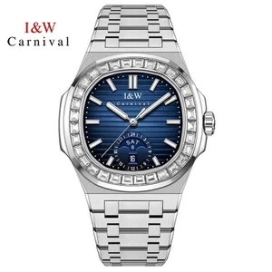 Đồng Hồ Nam Chính Hãng I&W Carnival 735G2-T2 Full Box Chống Nước Kính Sapphire (Máy Cơ Tự Động)