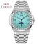 Đồng Hồ Nam Chính Hãng I&W Carnival 735G2-T6 Mặt Màu Xanh Tiffany Full Box Chống Nước Kính Sapphire