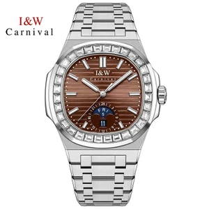Đồng Hồ Nam Chính Hãng I&W Carnival 735G2-T7 Full Box Chống Nước Kính Sapphire (Máy Cơ Tự Động)
