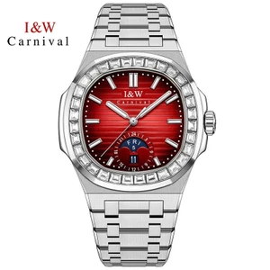 Đồng Hồ Nam Chính Hãng I&W Carnival 735G2-T8 Full Box Chống Nước Kính Sapphire (Máy Cơ Tự Động)