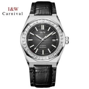 Đồng Hồ Nam Chính Hãng I&W Carnival 733G-D2 Full Box Chống Nước Kính Sapphire (Máy Cơ Tự Động)