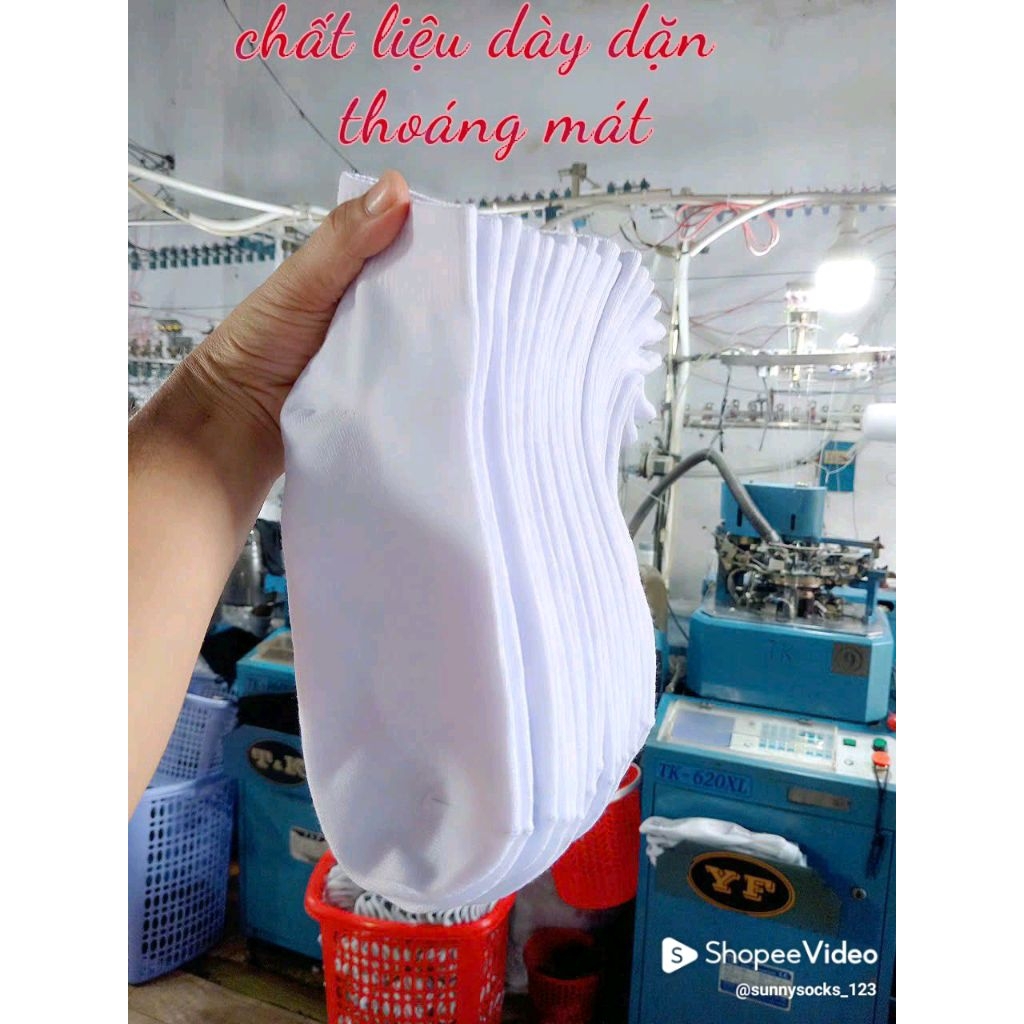 combo 10 đôi Tất Trơn cổ trung FREE SHIP toàn quốc