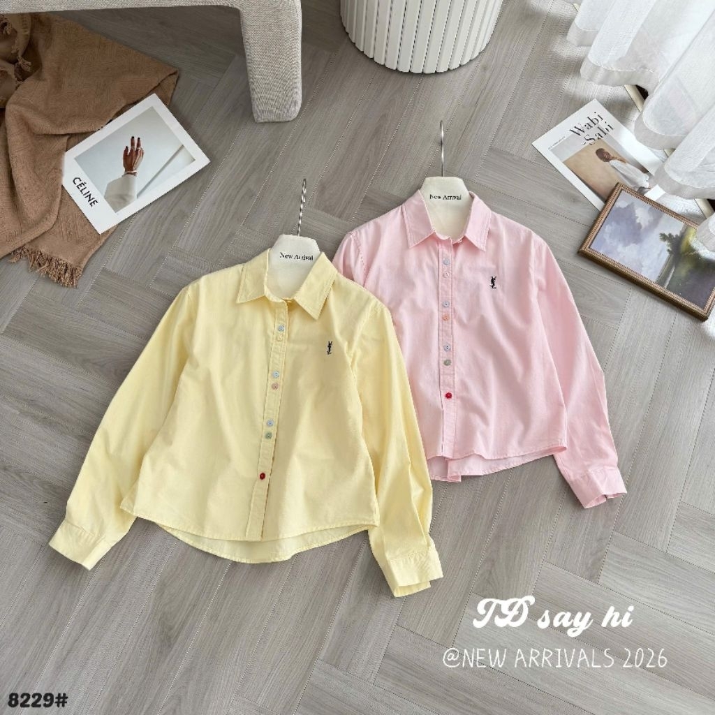 [𝑯𝒂 𝑨𝒏𝒉] Áo Sơ Mi Cúc Màu Tang YS QCL1: #8229