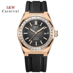Đồng Hồ Nam Chính Hãng I&W Carnival 733G-S5 Full Box Chống Nước Kính Sapphire (Máy Cơ Tự Động)