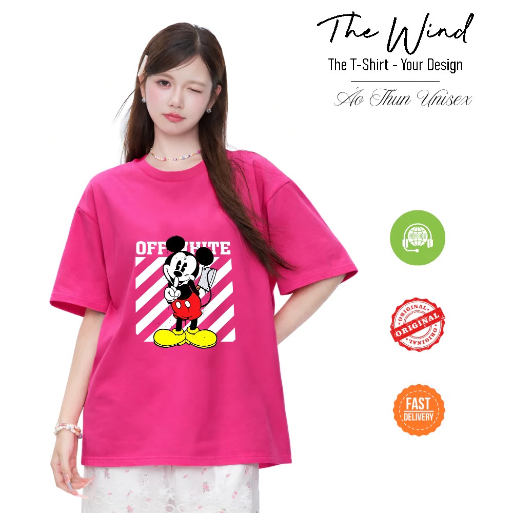 Áo thun hoạt hình Mickey MK67 unisex nam nữ form rộng