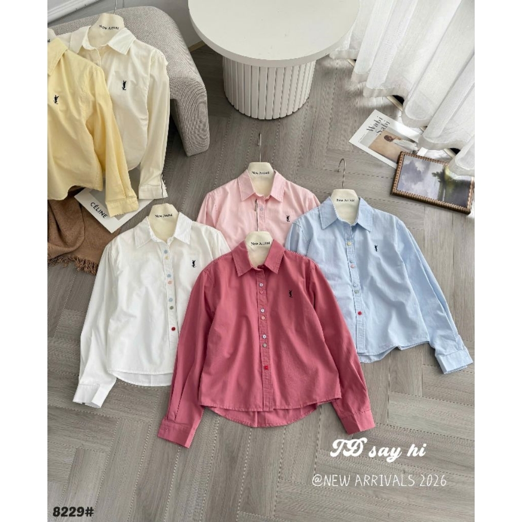 [𝑯𝒂 𝑨𝒏𝒉] Áo Sơ Mi Cúc Màu Tang YS QCL1: #8229