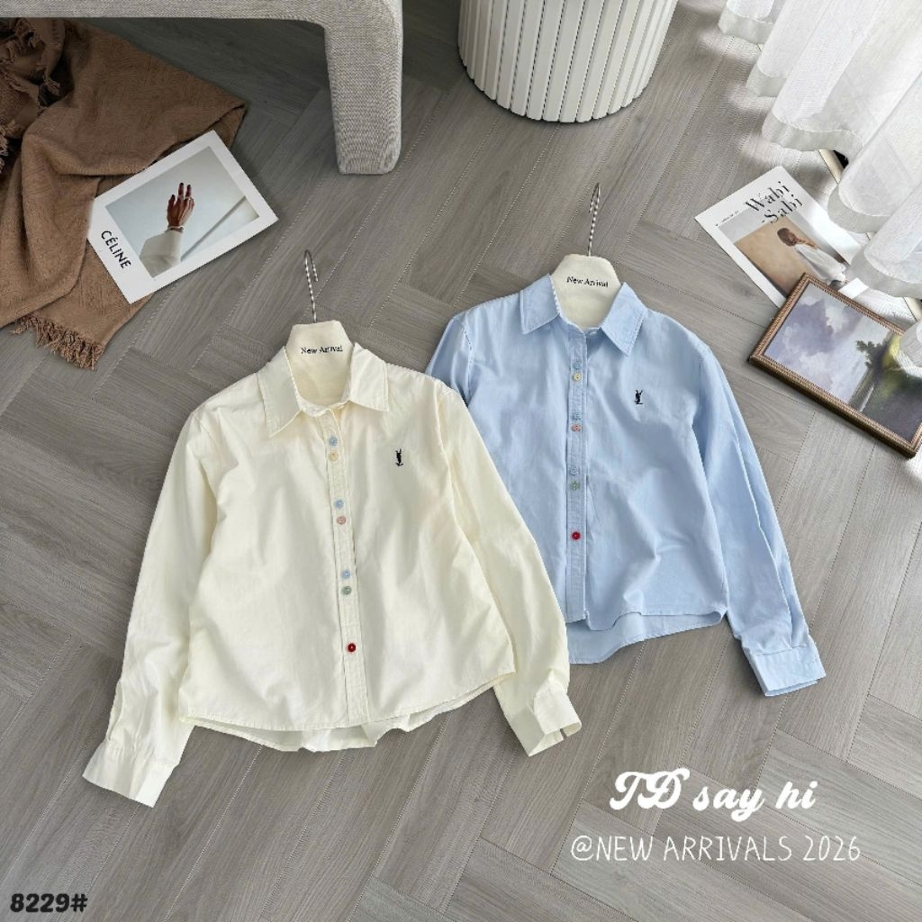 [𝑯𝒂 𝑨𝒏𝒉] Áo Sơ Mi Cúc Màu Tang YS QCL1: #8229