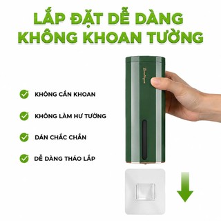 Hộp Đựng Nước Rửa Tay Treo Tường Ấn Nhả Thông Minh GD83 - Bình Đựng Nước Sữa Tắm Gắn Tường 500ml