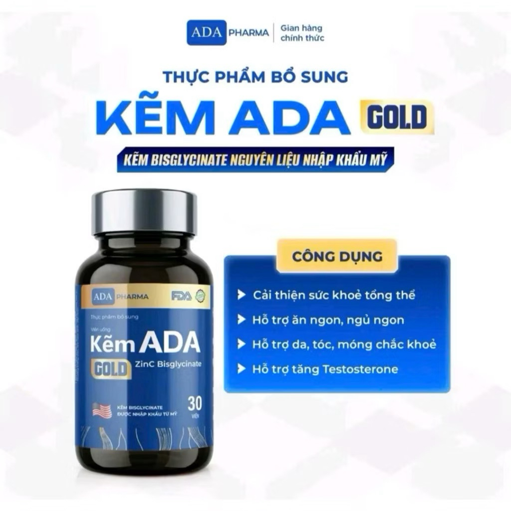 ✅[Chính hãng] kẽm ADA gold nâng cấp bổ sung thêm vtm nhóm B và bột tảo xoắn