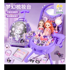 Vali trang điểm koromi-meloly 4in1 (tím /hồng))cho bé gái