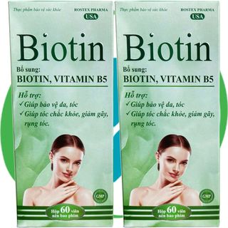 Biotin Xanh Lá Chai 60 Viên - Rostex - Takarai - Vitamin Phục Hồi