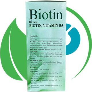 Biotin Xanh Lá Chai 60 Viên - Rostex - Takarai - Vitamin Phục Hồi