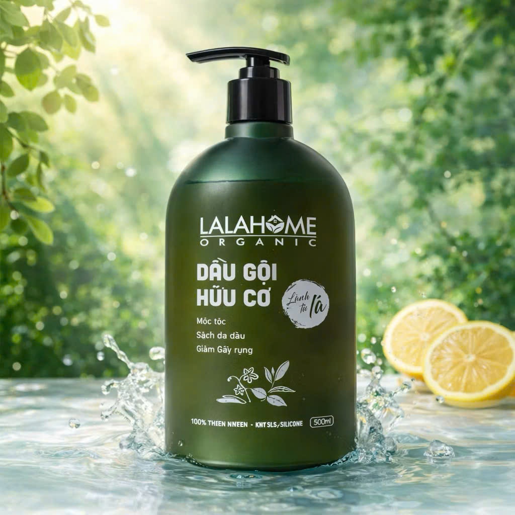 {CÓ SẴN} Dầu gội LalaHome Organic 500ml – Hương trà xanh