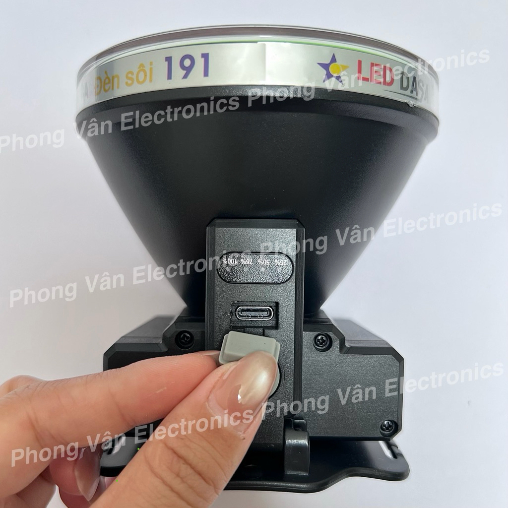 Đèn Đội Đầu Thái 191 - Chóa To 10cm, Siêu Sáng, Pin trâu Cầm điện trên 8h, Dùng cho mọi hoạt động ngoài trời