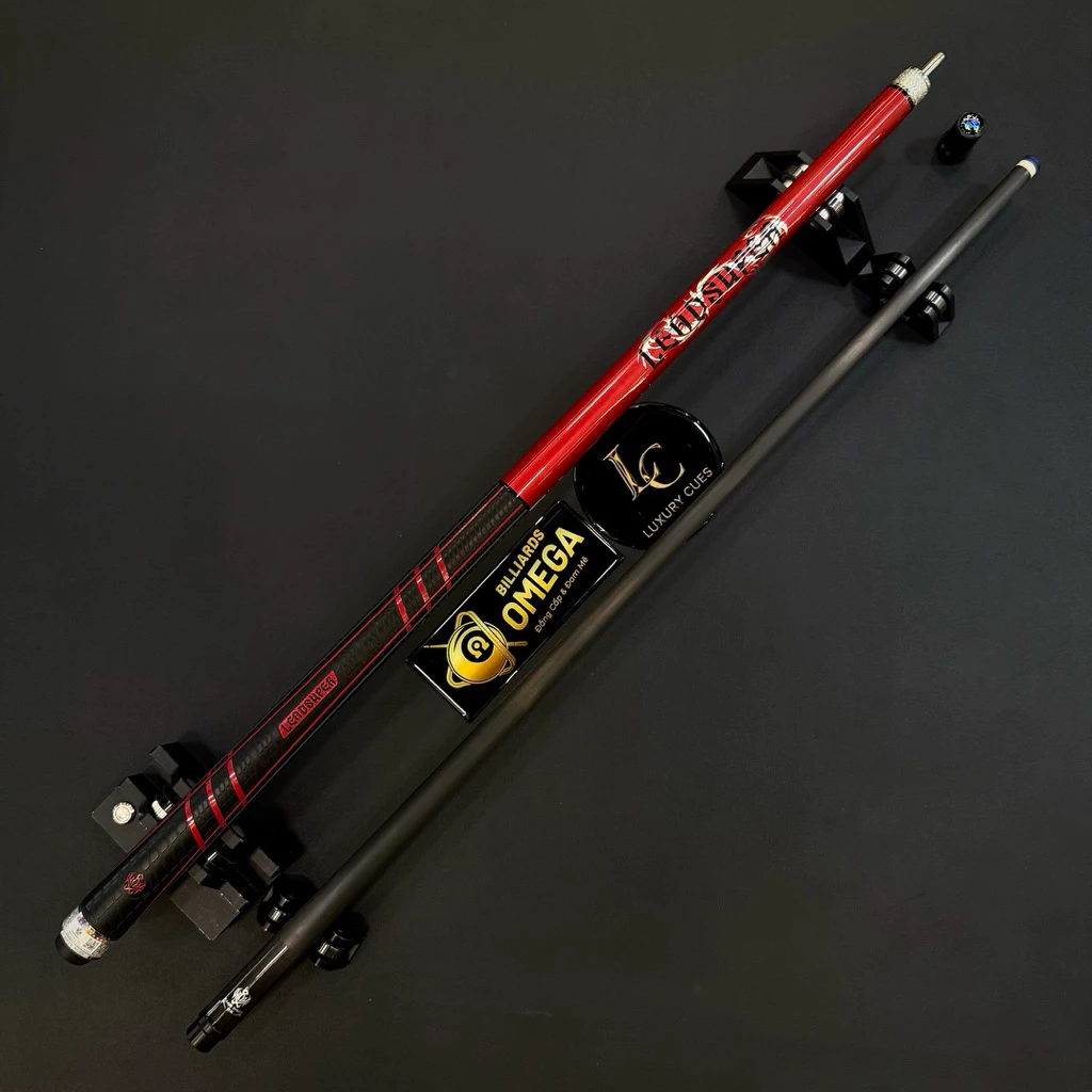 [Leadsuper] Cơ/Gậy Bida Lỗ Leadsuper Dragon Red Ngọn Carbon Công Nghệ Black Power DK