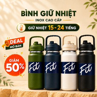 Bình Giữ Nhiệt Fit Inox 304 Dung Tích 2500ml Kèm Ống Hút Tiện Lợi Giữ Nhiệt 15-24h