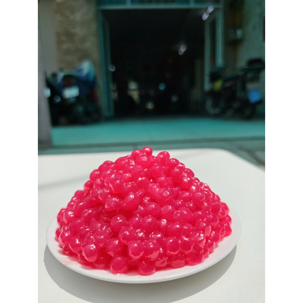 Bột Báng Trân Châu Hương Dâu Long Phú Gói 1KG - Topping Trà Sữa, Chè, Trà Trái Cây
