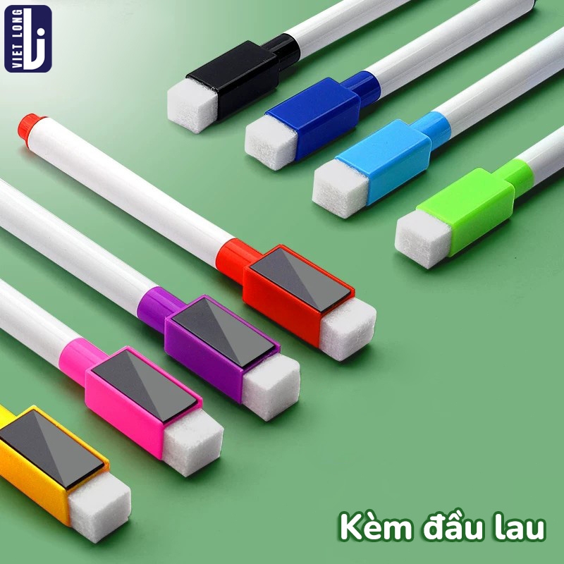 Bút Lông Viết Bảng - Bút Dạ Nét Mịn Màu Sắc Cho Bé, Đầu Xóa Tích Hợp, Mực Rửa Sạch, Vẽ Tranh Bảng Học Tập Hiệu Quả