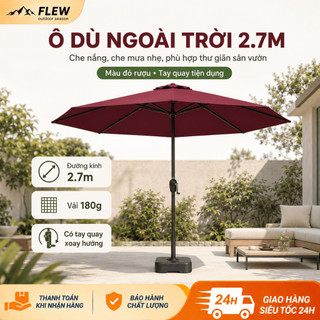 Ô dù sân vườn 2.7M, ô dù che nắng lớn cho sân vườn Ô dù cho nhà cung cấp/sân rộng/quán cà phê, có thể nghiêng