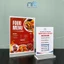 Bảng mica trong suốt đế trong, Bảng menu mica A4, A5, A6, Bảng quét mã QR