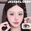 Lens mắt Jezebel Gray màu xám trong tự nhiên - size vừa, thương hiệu Babiee, hsd 12 tháng