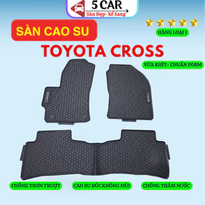 Thảm Lót Sàn Cao Su Toyota Corolla Cross 2019 - Nay Mẫu Nissin, Cao su đúc Không Mùi , Vừa Khít Form Xe- Chống Nước