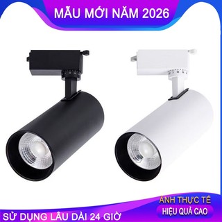 Đèn ray COB 12W 20W 30W đèn LED ống tròn cổ điển chiếu sáng cao cho shop quần áo, nhà hàng, quán cà phê, gia đình
