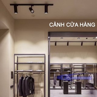 Đèn ray COB 12W 20W 30W đèn LED ống tròn cổ điển chiếu sáng cao cho shop quần áo, nhà hàng, quán cà phê, gia đình
