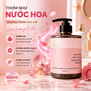 Sữa Tắm SAN SAN Hương Nước Hoa Lưu Hương Lâu 6–8H Thơm Cơ Thể Quyến Rũ Cao Cấp 400ml