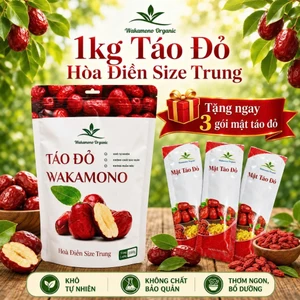 Táo Đỏ Hòa Điền Wakamono Organic VỤ MỚI size Trung 100 - 110 quả/kg, không chất bảo quản,
