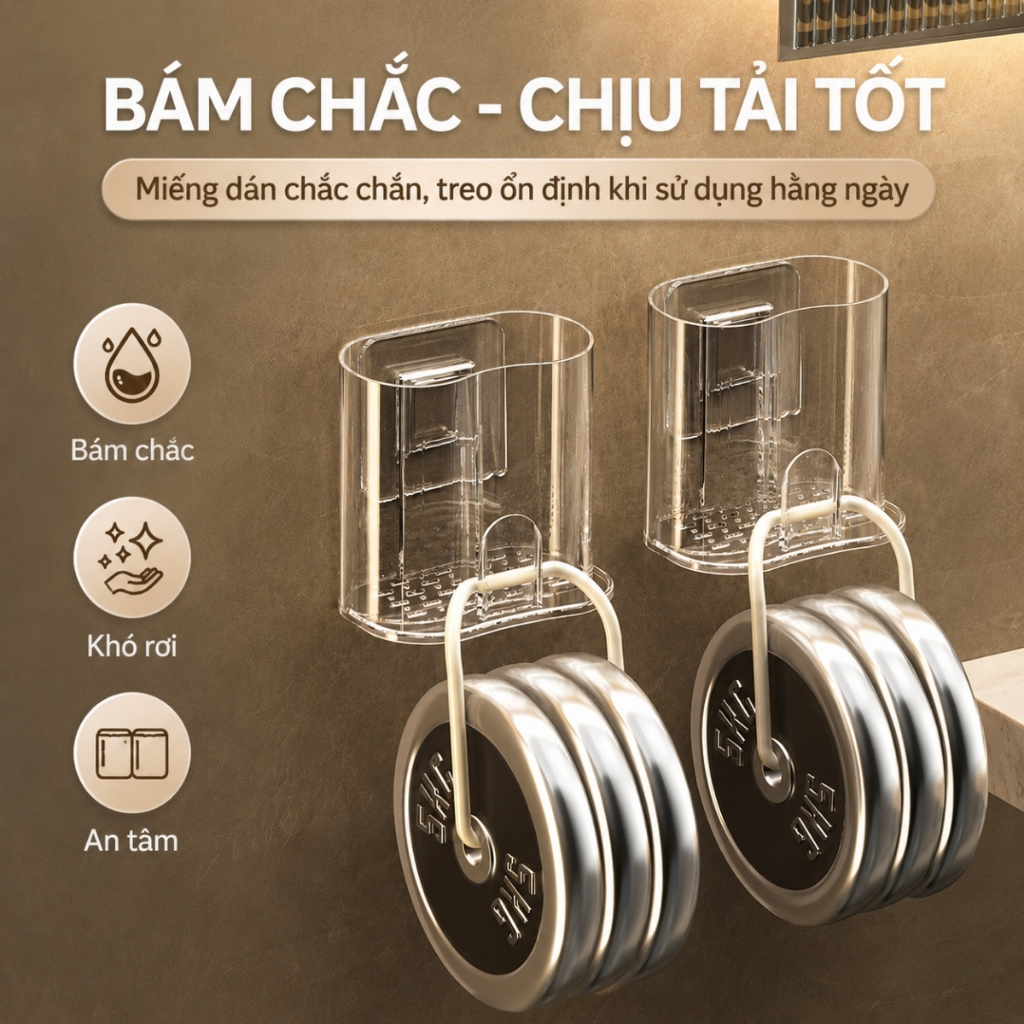 Giá Đựng Bàn Chải Đánh Răng Dán Tường, Kệ Đựng Kem Đánh Răng Nhà Tắm Trong Suốt, Không Cần Khoan, Thoát Nước Nhanh