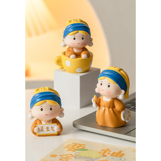 Hộp Mù Blind Box Cô Gái Khăn Xanh Siêu Cute 6+ Mẫu Ngẫu Nhiên - Figure Mini Sưu Tầm, Đồ Chơi Trang Trí Bàn Học