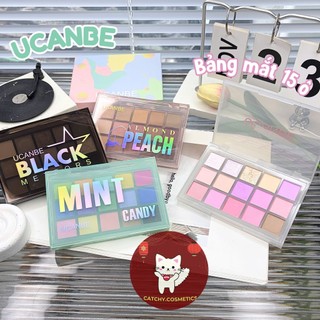 【VOUCHER GIẢM 10K】Bảng Phấn Mắt UCANBE 15 Ô Tone Màu Đa Dạng Phấn Mịn Nhũ Lì
