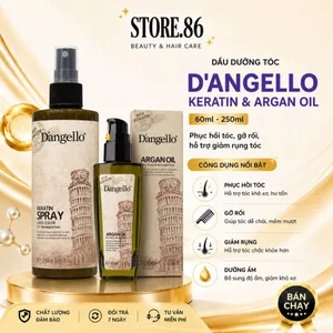 Dầu dưỡng tóc Dangello Keratin 60ml - xịt dưỡng 250ml hỗ trợ giúp phục hồi tóc, gỡ rối giảm rụng tóc