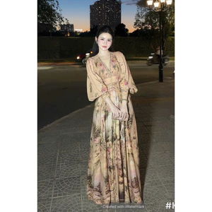 Đầm maxi camilla hoa báo