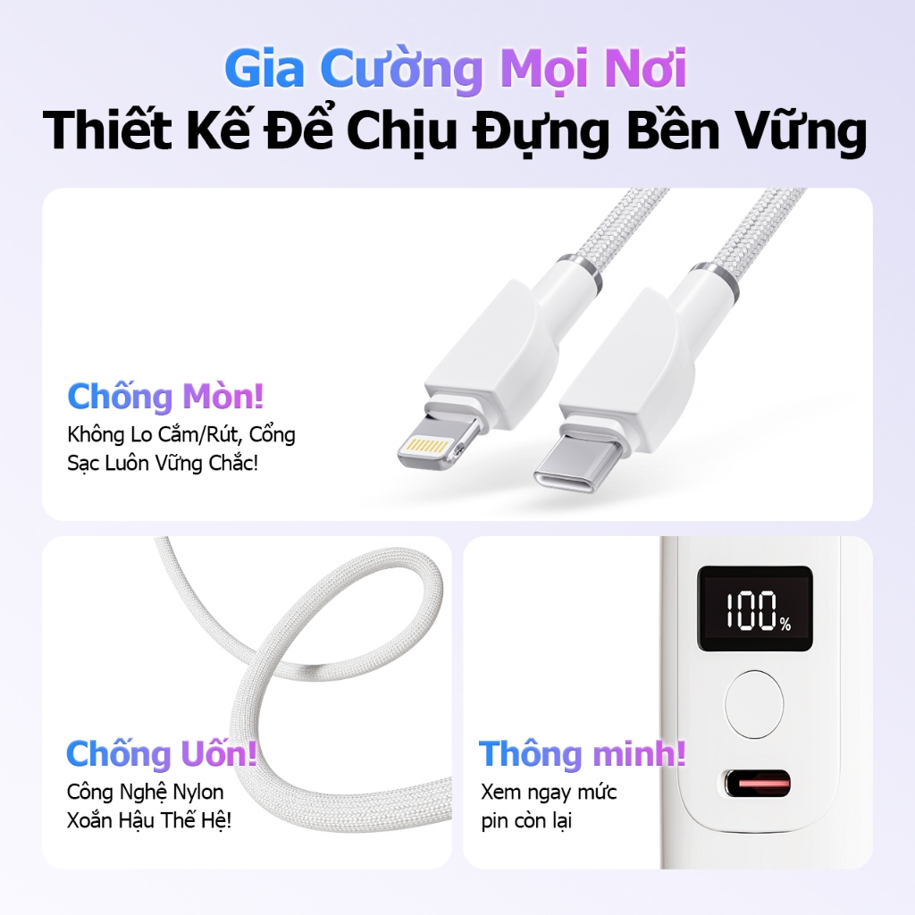 【CCC】Handin sạc dự phòng mini 20000mah PD35W Tích hợp cáp LN+Giao diện sạc không dây Type-C Sạc nhanh