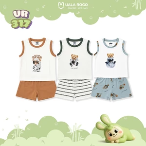 Bộ Sát Nách Bé Trai Chất Liệu Cotton Thoáng Mát Co Giãn 4 Chiều UR 317