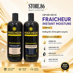 Cặp Dầu Gội Xả Fraicheur Instant Moisture 800ml | Dưỡng Ẩm Tóc Khô Xơ, Mềm Mượt & Bóng Khỏe