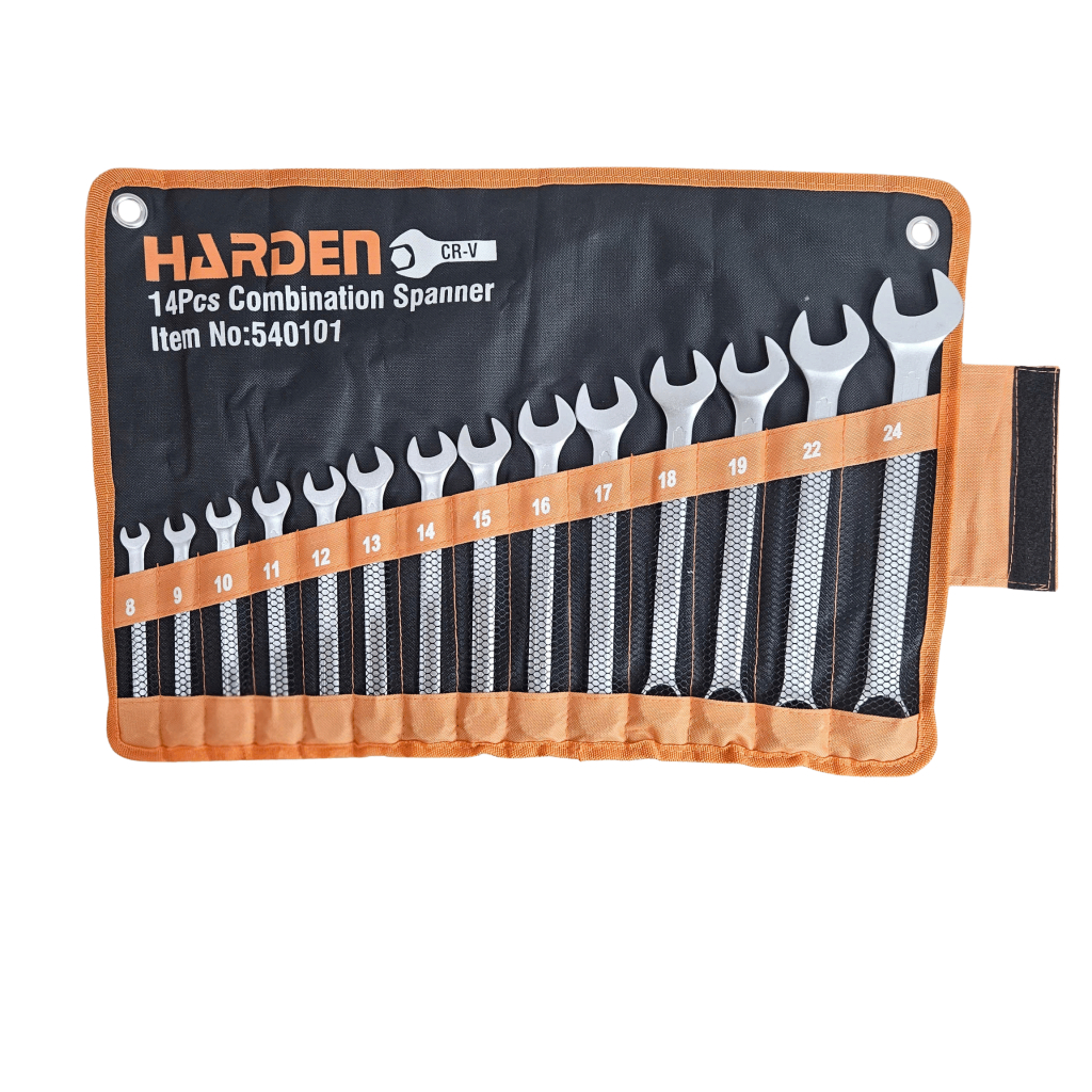 Bộ Cờ Lê Vòng Miệng Harden 14 Chi Tiết 8-24mm Thép CR-V Chính Hãng, Chịu Lực Cao 540101 HARDEN