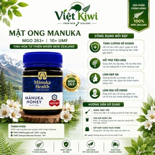 [Date 24/09/2029] [Hàng Air - Đủ Bill] - Mật Ong Manuka Nội Địa New Zealand MGO 263+ UMF 10+ 250g