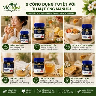 [Date 24/09/2029] [Hàng Air - Đủ Bill] - Mật Ong Manuka Nội Địa New Zealand MGO 263+ UMF 10+ 250g