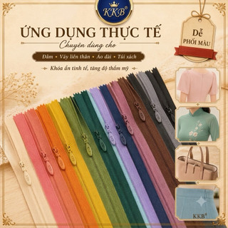 Dây kéo giọt nước may áo đầm váy KKb 50cm