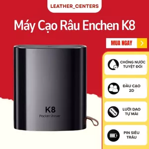 Máy cạo râu mini Enchen K8 đầu cạo 2D chống nước, 18 lưỡi dao tự mài, pin dùng đến 60 ngày